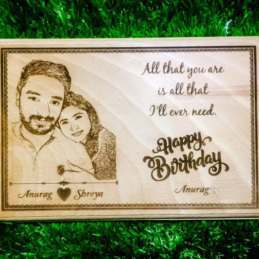 Wooden Engraved Personalized Photo Frame