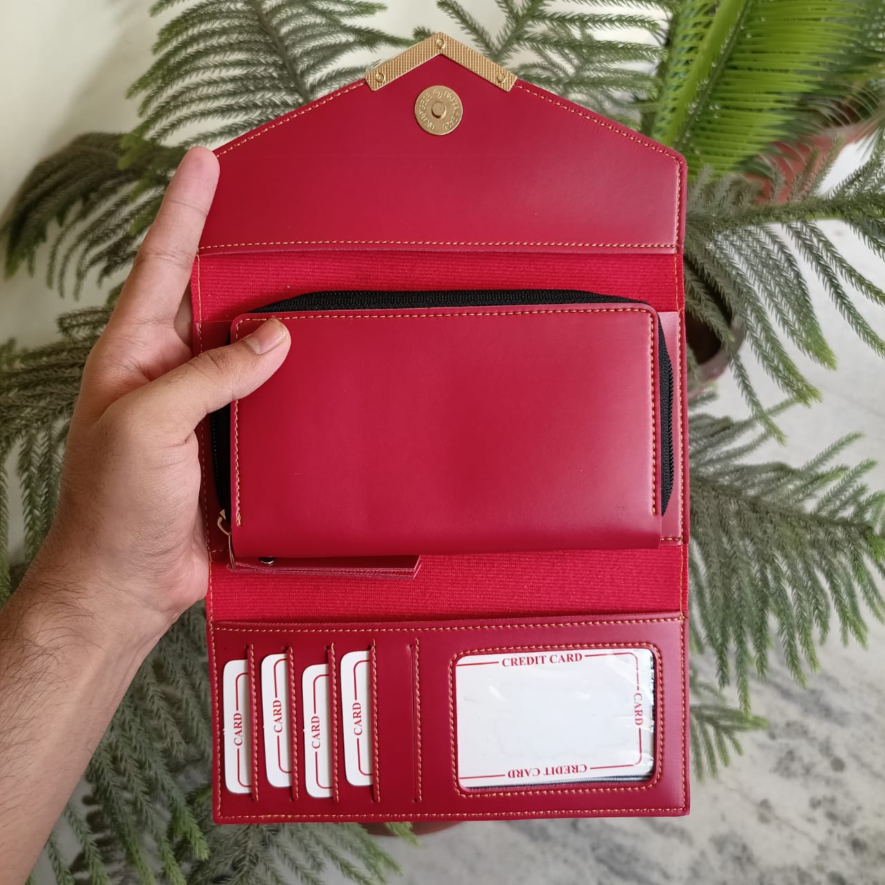 Personalized Women's Leather Wallet/Clutch